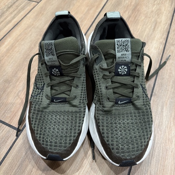 New Size 10-Nike Interact Run Cargo Khaki Jade Horizon W - Picture 2 of 6
